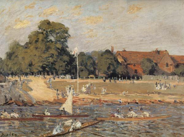 Alfred Sisley Regatta at Hampton Court Norge oil painting art